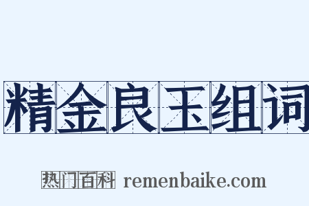 精金良玉组词是什么意思的图片